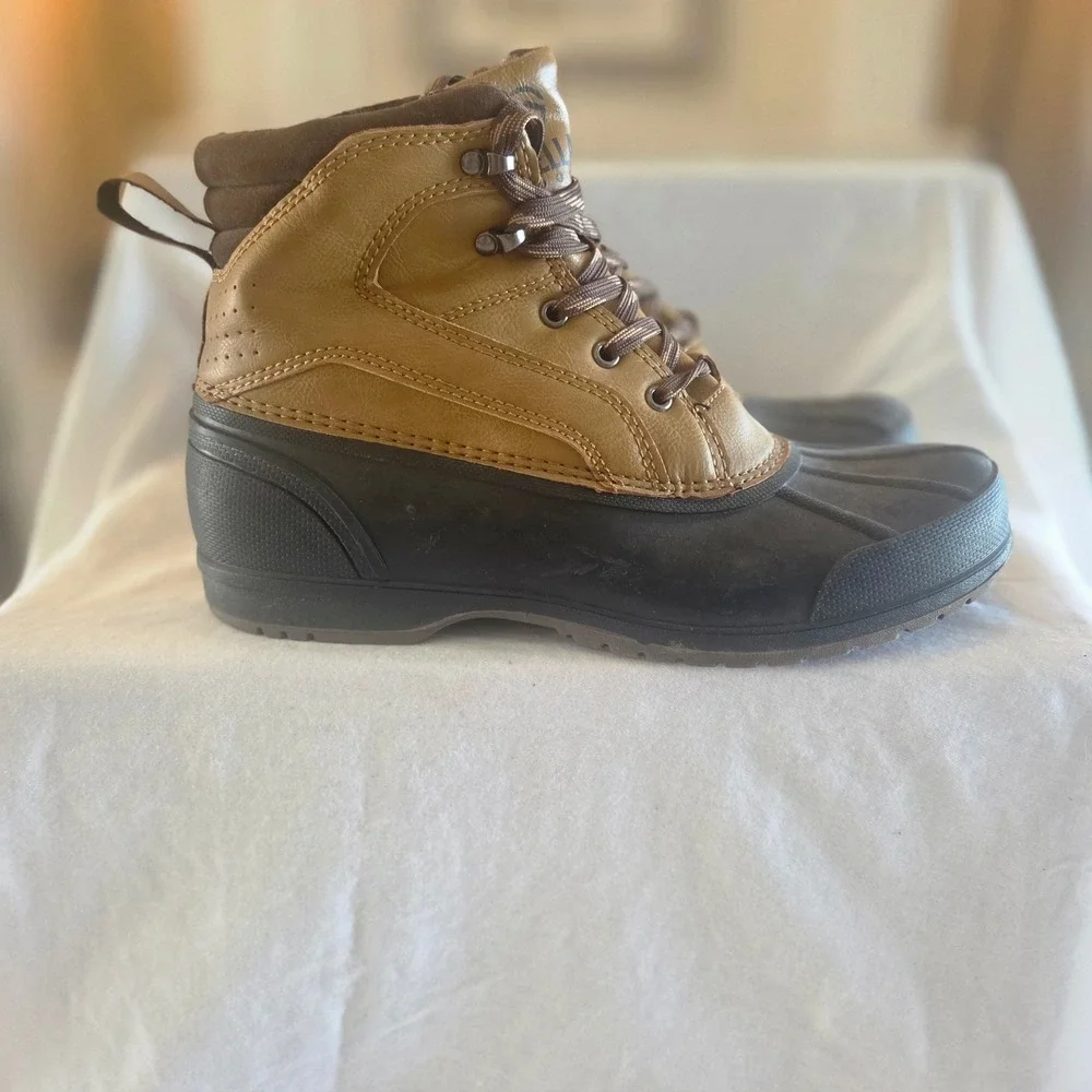 Magellan Outdoors Mens Duck Boots Brown Tan Lace Up Waterproof Shell Shoes SZ 11